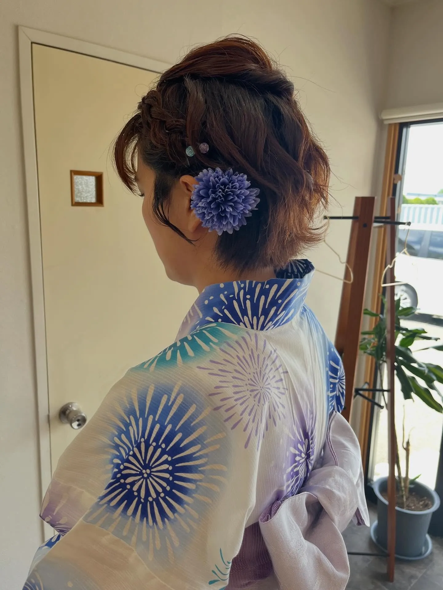 ショートでも可愛くセット👍
